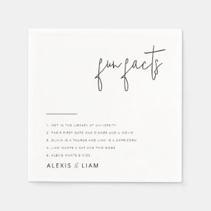 Elegant Black and White Wedding Napkins