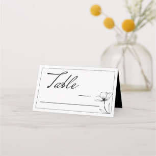 Elegant Black and White Wedding Place Cards