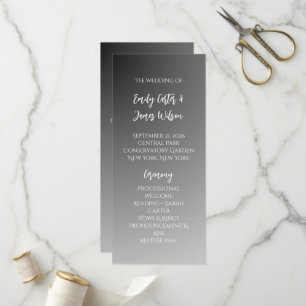 Elegant Black And White Wedding Program