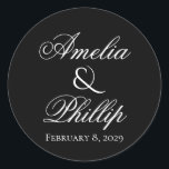 Elegant Black and White Wedding Stickers<br><div class="desc">Black and white are timeless colours of both elegance and simplicity. The modern style of this wedding suite will make your wedding even more memorable! Fully customisable, from fonts to colours. Please don’t hesitate to contact us if you would like a design or change that cannot be done via the...</div>