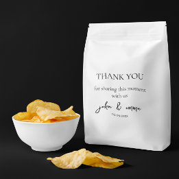 Elegant Black and White Wedding Theme Favour Bag