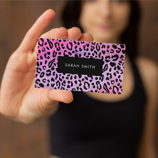Elegant Black Animal Print Professional Business Card (Creator Uploaded)