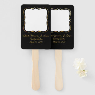 Elegant Black Auction Paddle Hand Fan