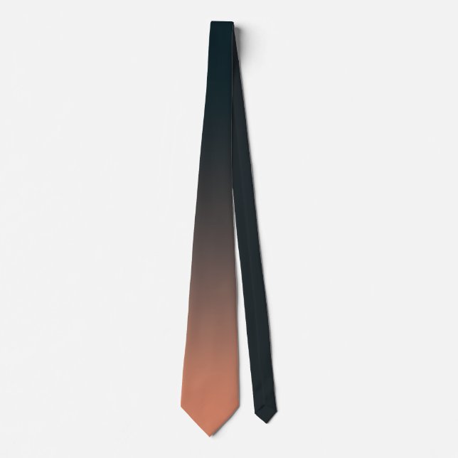 Elegant Black Beige Colorful Ombre Gradient Tie (Front)