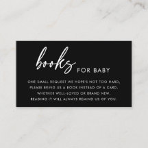 Elegant Black Books for Baby Shower Enclosure
