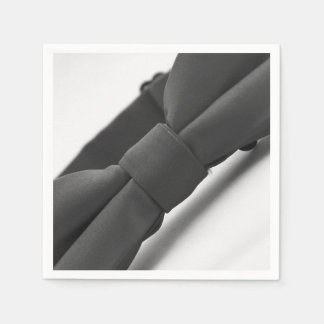 Elegant Black Bow Tie Paper Napkin