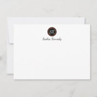 Elegant Black Brown Mix Monogram Professional