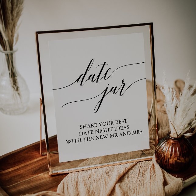 Elegant Black Calligraphy Date Jar Sign (Creator Uploaded)