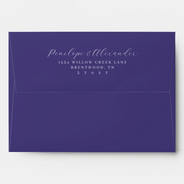 Elegant Black Calligraphy Envelope (Back (Top Flap))