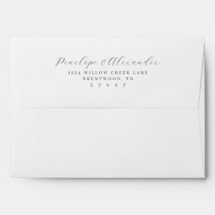 Elegant Black Calligraphy Envelope