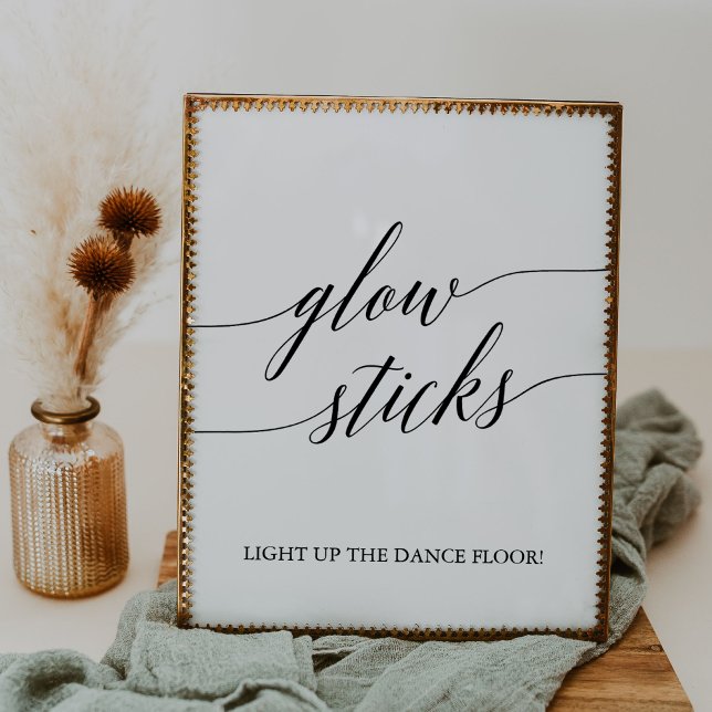 Elegant Black Calligraphy Glow Sticks Sign (Creator Uploaded)
