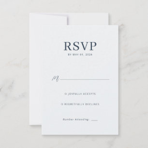 Elegant Black Calligraphy RSVP Card