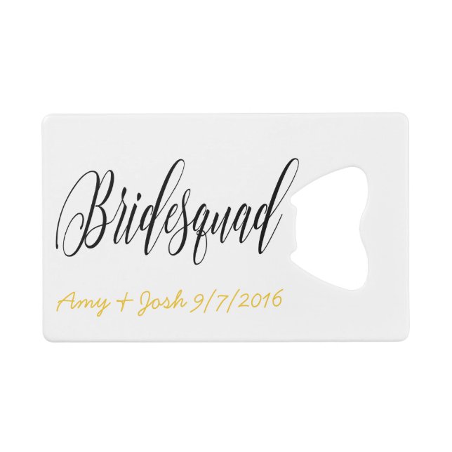 Elegant Black Calligraphy script Bridesmaid Gear (Front (Horizontal))