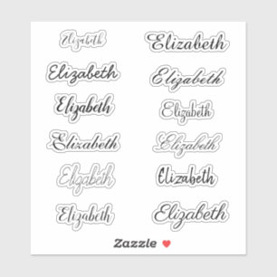 Elegant Black Calligraphy Script Name Personalised