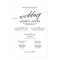 Elegant Black Calligraphy Small Wedding Program