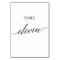 Elegant Black Calligraphy Table Number Eleven