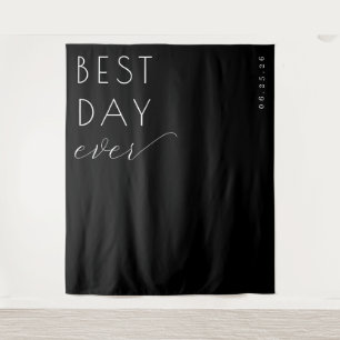 Elegant Black Calligraphy Tapestry