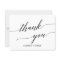 Elegant Black Calligraphy Thank You Card
