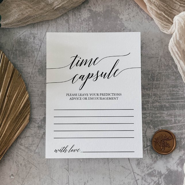 Elegant Black Calligraphy Time Capsule Cards (Creator Uploaded)