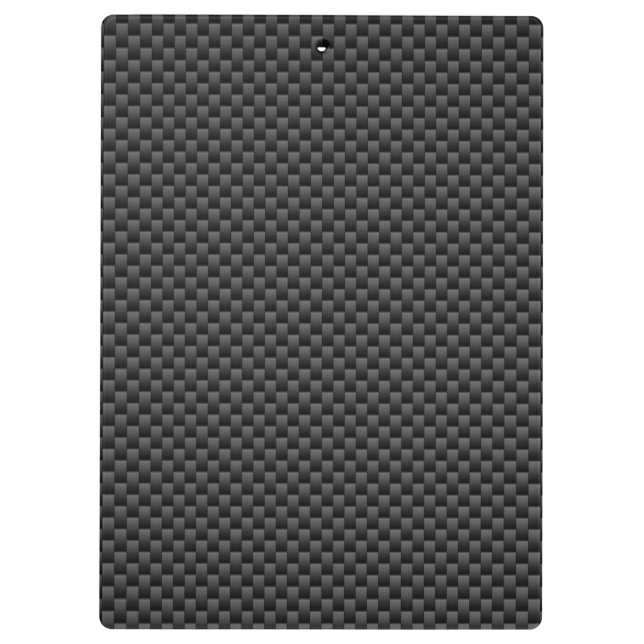 Elegant Black Carbon Fibre Style Print Background Clipboard (Back)