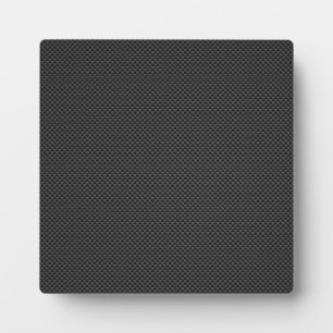 Elegant Black Carbon Fibre Style Print Background Plaque