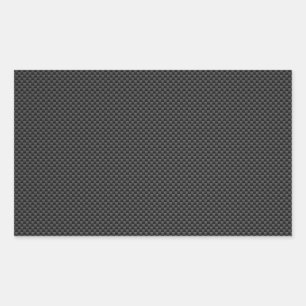 Elegant Black Carbon Fibre Style Print Background Rectangular Sticker