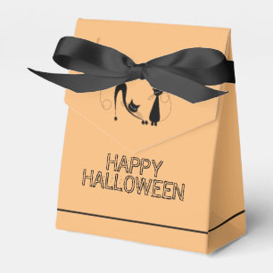 Elegant Black Cat, Happy Halloween Favour Box