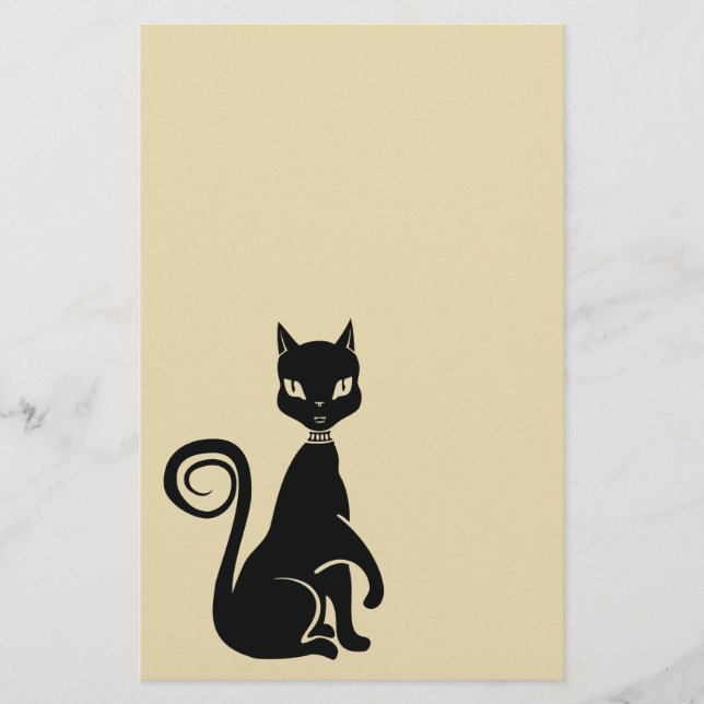 Elegant Black Cat Scrabook paper (Front)