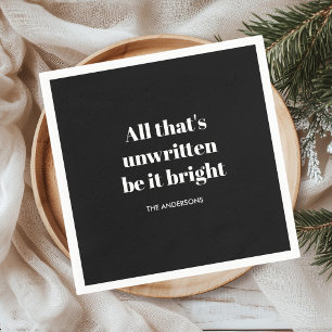 Elegant Black Christmas Napkin   Classic Holiday 