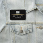 Elegant black classy divider custom logo name tag