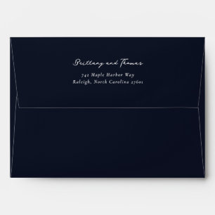 Elegant Black Cursive Minimalist Envelope