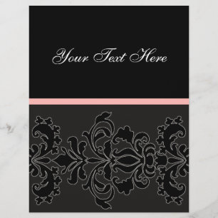Elegant Black DAMASK Flyer