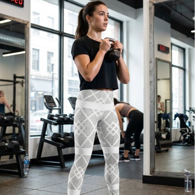 Elegant Black Diamond Seamless Pattern Leggings (Creator Uploaded)