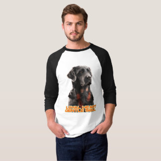 Elegant Black Dog Portrait-Realistic Pet Art T-Shirt