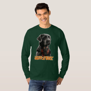 Elegant Black Dog Portrait-Realistic Pet Art T-Shirt