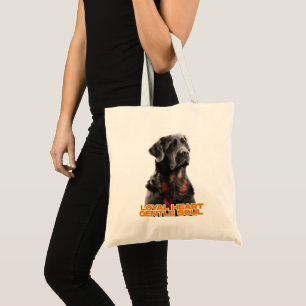 Elegant Black Dog Portrait-Realistic Pet Art Tote Bag