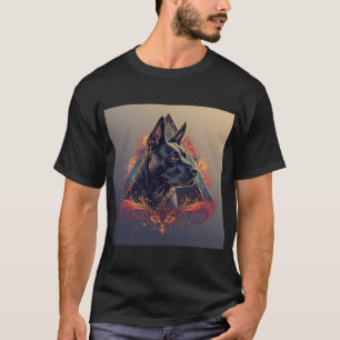 Elegant Black Dog Portrait T-Shirt