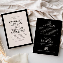 Elegant Black Double-Sided Wedding 