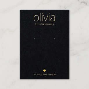 Elegant Black Earring Jewellery Display Holder Business Card