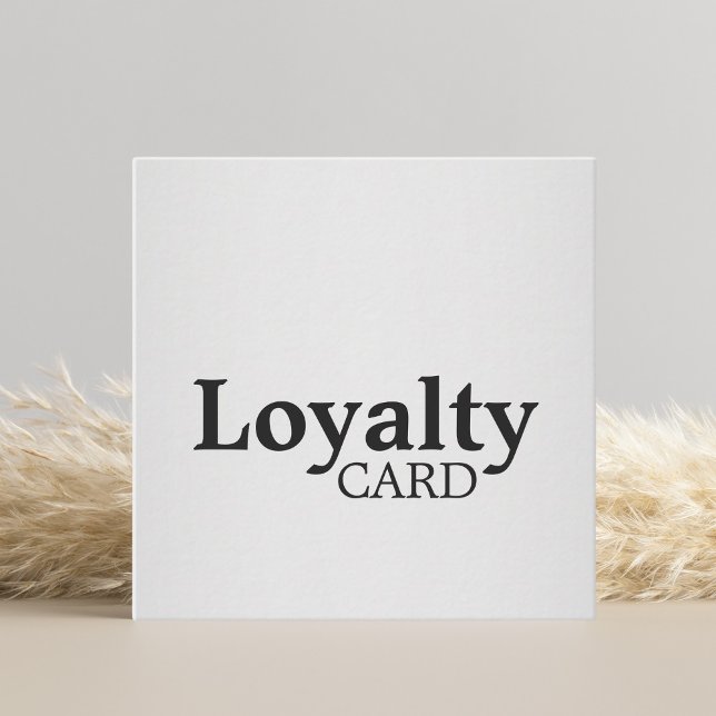 Elegant Black FAUX Silver Loyalty Card (Creator Uploaded)