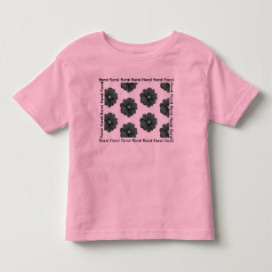 Elegant Black Floral T-Shirt – Modern Dark T-Shirt