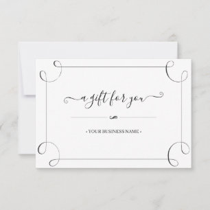 Elegant Black Frame Customised Gift Certificate