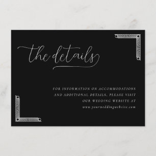 Elegant Black Geometric Accents Enclosure Card