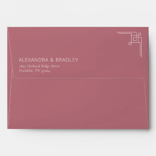 Elegant Black Geometric Lines Envelope