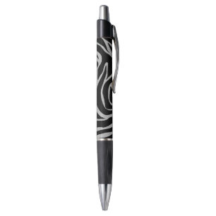 Elegant Black Glitter Silver Zebra Animal Print