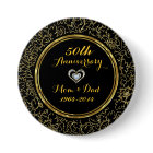 Elegant Black & Gold 50th Wedding Anniversary