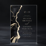 Elegant Black Gold Agate Wedding Monogram Acrylic Invitations<br><div class="desc">This Elegant Black Gold Agate Wedding Monogram Acrylic Invitation features a sleek and modern design with a sophisticated black and gold colour scheme. The elegant agate pattern blends beautifully with the personalised monogram, making it perfect for couples who want to make a statement on their special day. Printed on premium...</div>