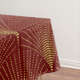 Elegant Black & Gold Art-Deco Pattern Tablecloth