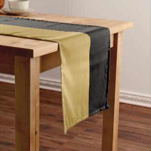 Elegant Black & Gold Boat Anchor Modern Design Fle Short Table Runner