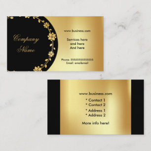 Elegant Black Gold Boutique Business Card